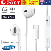 USB Type C Wired Headphones MIC Microphone Earphones For iPhone 15 16 iPad Au