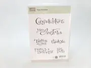 STAMPIN UP RUBBER STAMPS SET NEW SASSY SALUTATIONS 126707