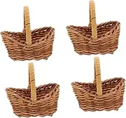 Ciieeo Sets Mini Craft Basket Photo Prop Layout Baskets Miniature Woven for Home Decor Wedding Office Pcs