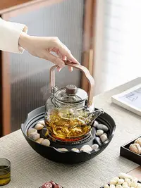在飛比找Yahoo!奇摩拍賣優惠-金灶圍爐煮茶黑晶爐一套家用室內電陶煮茶器煮茶爐