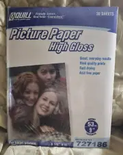 Pack Of Quill Picture Paper High Gloss 30 Sheets 8 1/2 X 11 Ink Jet Printer New