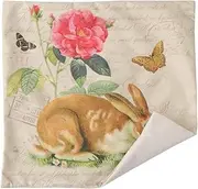 WHAMVOX Easter Pillowcase Decoration Cover Decorative Throw Cushion Pillow Case Flax