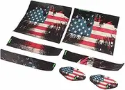 ASHATA Skin Kit for PS5 Console and Controller, Cover for Frosted Skin Protective Sticker for 5, Repeated Pasting, Bubble-Free, Durable, Scratch-Resistant (National Flag)