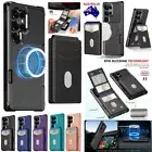For Samsung S25 S24 FE S23 S22 S21 Ultra Plus Magsafe Magnetic Wallet Case Cover