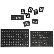 The Keyboard Company 117 0097 Large Print Keyboard Stickers- Black-white