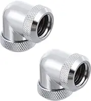 POPETPOP 2Pcs Water Cooling Fitting Adapter for Computer Systems Brass Connector Durable and Compact Cooling Kits and Plug Applications