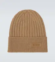 [Gucci] Gucci Ribbed-knit wool beanie L brown