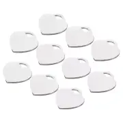 Metal Blank Tags Stamping, 1.02"x0.98" Silver Dog Tags DIY Engraving Tags 10pcs