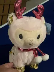 CUDDLE BARN PLUSH TOY FA LA LA LLAMA PLAYS JINGLE BELLS PINK 8"