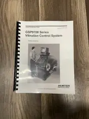 Hunter Engineering GSP9700 Series Vibration Control System Manual Version 4.3