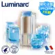 【法國Luminarc】樂美雅 凝彩冰藍一壺四杯二儲物罐組/玻璃壺/冷水壺/儲物罐/水杯/玻璃杯(ARC-J1800)