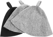 CLISPEED 3pcs Quick Drying Soft Bath Cap for Hair Protection for Sauna and Steam Room Use Comfortable and Durable Design for Experience