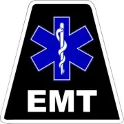 Black EMT HELMET TETS TETRAHEDRONS HELMET STICKER EMT REFLECTIVE