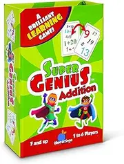 Blue Orange Games | Super Genius - Addition | Educational Matching Card Game | 1-6 Players, Ages 7+