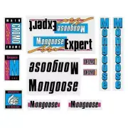 Mongoose - 1989 Expert for chrome frame Decal set - old school bmx