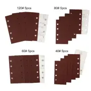 Rectangle Sandpaper Grit Set 20pcs 93x185mm Efficient Woodworking Tool