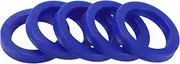 X AUTOHAUX Universal Oil Seal UN Lip Seal Ring Rotary Shaft Seal 45x62x10mm High Pressure TPU Blue 5 Pcs