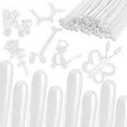 Long Balloons, 50 PCS White Long Balloons, Long Balloons for Balloon Arch, Long Balloon Twist Balloons for Party Wedding Birthday Decoration