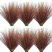 20Pcs Artificial Onion Grass Fake UV Resistant Outdoor Shrubs Plants Red