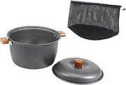 ＫＬＫＣＭＳ Camping Soup Pot, Outdoor Cooking Pot, Portable, with Storage Pouch, Cookware, Picnic Stockpot for Picnic, Travel,Backpacking