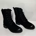 Clarks Hearth Maye Leather Lace-Up Ankle Boots Size: 11W