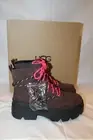UGG WOMEN'S BRISBANE SUEDE LACE UP PLATFORM WATERPROOF BOOTS BROWN SZ 8