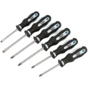 Draper Expert Soft Grip Screwdriver Set 6 Piece Colour Coded Handle 63588