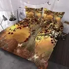 Wonderful Red Maple Leaf Play 3D Quilt Duvet Doona Cover Set Pillow case Print