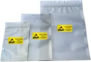 120Pcs Mixed Size Anti Static ESD Shielding Zip Lock Resealable Bags, Waterproof