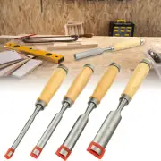 4PCS Wood Gouge Chisel Woodworking Hand Carving Set Basic Tools Solid Durable