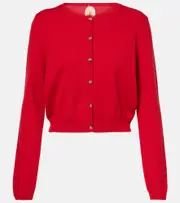 [Jardin des Orangers] Jardin des Orangers Cotton and cashmere cardigan AU 18 red