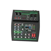 MW-4 Professional Audio Mixer - 4 Channel Portable Sound Mixer with MW-4 BLACK