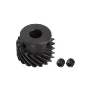 8mm Aperture 18T Helical Gear 1 Mod Hardened Steel Motor Gear, Left Direction