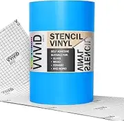 VViViD Blue Low-Tack Adhesive Vinyl Stencil Masking Film Roll, Blue, 12" x 6ft