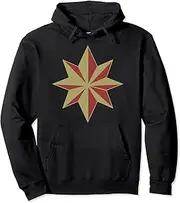 Captain Marvel Red Yellow Star Symbol Graphic Hoodie