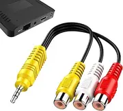 AV Input Adapter,AV Connector Video AV Adapter Cables | Conversion Adaptor for Video Output, Fit TVs, Music or Movie Sound