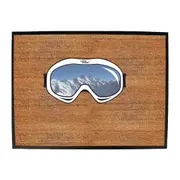 Powder Monkeez Ski Goggles - Funny Novelty Doormat Man Cave Floor mat