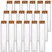 18pcs Glass Test Tube, 25×120mm Clear Flat Test Tubes with Cork Stoppers for ...