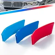 Kidney Grille Insert Clips 3pcs - Car Front Grill Mesh M-Sport Covers, Grille Insert Trims Strips, ABS Snap-on Front Grill Trim for B-M-W F15 X5 2014-2018 (7 Slats)