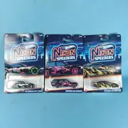 Hot Wheels NEON SPEEDERS Datsun, Acura Integra & Mazda Rx7