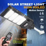 US Motion Solar Sensor Light Outdoor Security Wall Flood Lights Yard Street Lamp