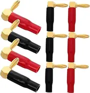 PHENOFICE Banana Plugs 10pcs Dual Screw Banana Plugs for Speaker Adapters Construction for Longevity