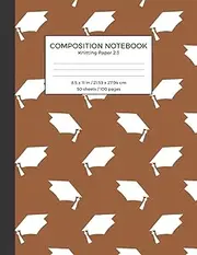 Composition Notebook Knitting Paper 2:3: Brown Graduation Cover Theme, Pattern Planner Book