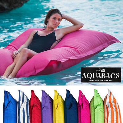 AquaBags XL Bean Bag Pool Chair Cushion - Outdoor - Water Resistant - 140x180cm