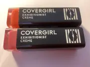 Covergirl Exhibitionist Creme Lipstick #495 Orange AF And #390 Sweetheart Blush