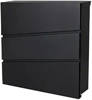 Kensington BLACK A4 Wall Mounted Letterbox