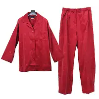 在飛比找Yahoo奇摩購物中心優惠-BURBERRY戰馬LOGO純棉保暖休閒家居服套組-紅色