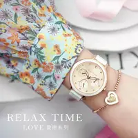 在飛比找PChome24h購物優惠-RELAX TIME LOVE 愛戀系列 陶瓷三眼女錶 -蜜