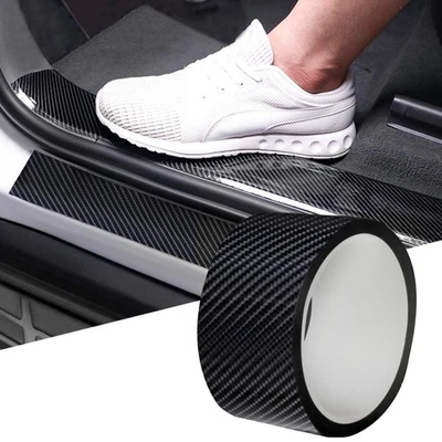 Car Door Protector Sill Scuff Cover Sticker Antiscratch 5D Carbon Fiber Strip (for: Lexus)