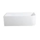 CBT 1500/1700mm Bath Tub White Corner Back to Wall Acrylic No Overflow